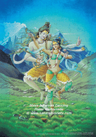 Shiva & Parvati dancing in the Himalayas - Click for a larger image