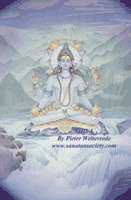 Click for a larger image of this Mahamritunjaya shiva painting